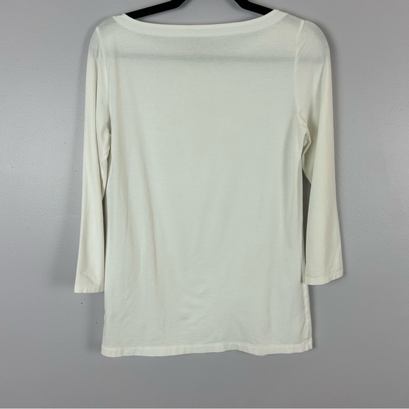 Lilly Pulitzer White Blouse with Three-Quarter Sleeves Size Small - Picture 10 of 10